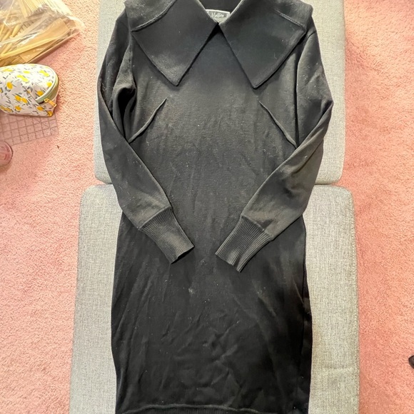 Vintage knit Claude Montana dress, Medium.  Mid 1980s - Picture 5 of 7